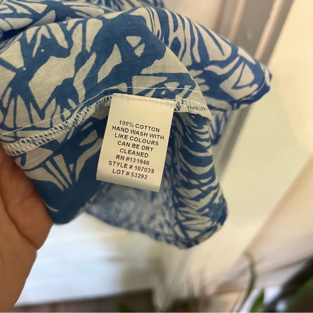 Jude Connally Larissa Dress Cotton Voile. Blue and white floral. Summer dress - Picture 7 of 8